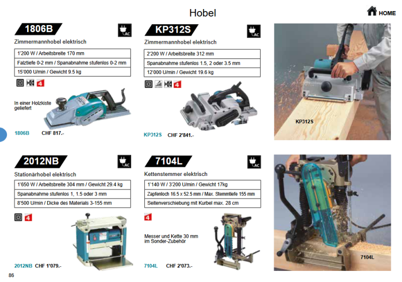 23. Makita Hobel
